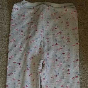 Flower print thermal pants